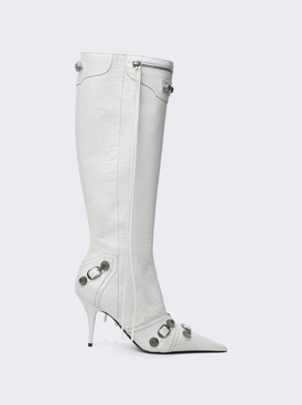 Tall Cagole High Heel Boot Dirty Optical White