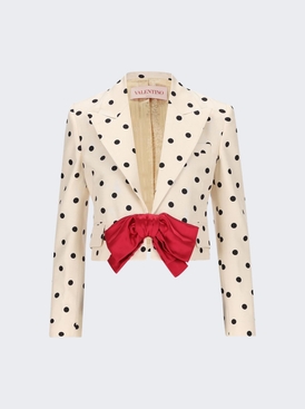 Shantung Plusdepois And Bow Jacket Birch And Black