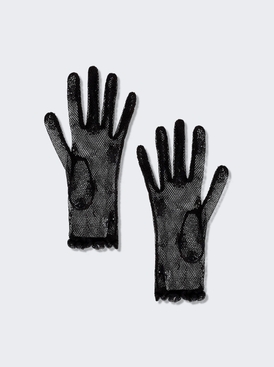 Mesh Lace Gloves Black