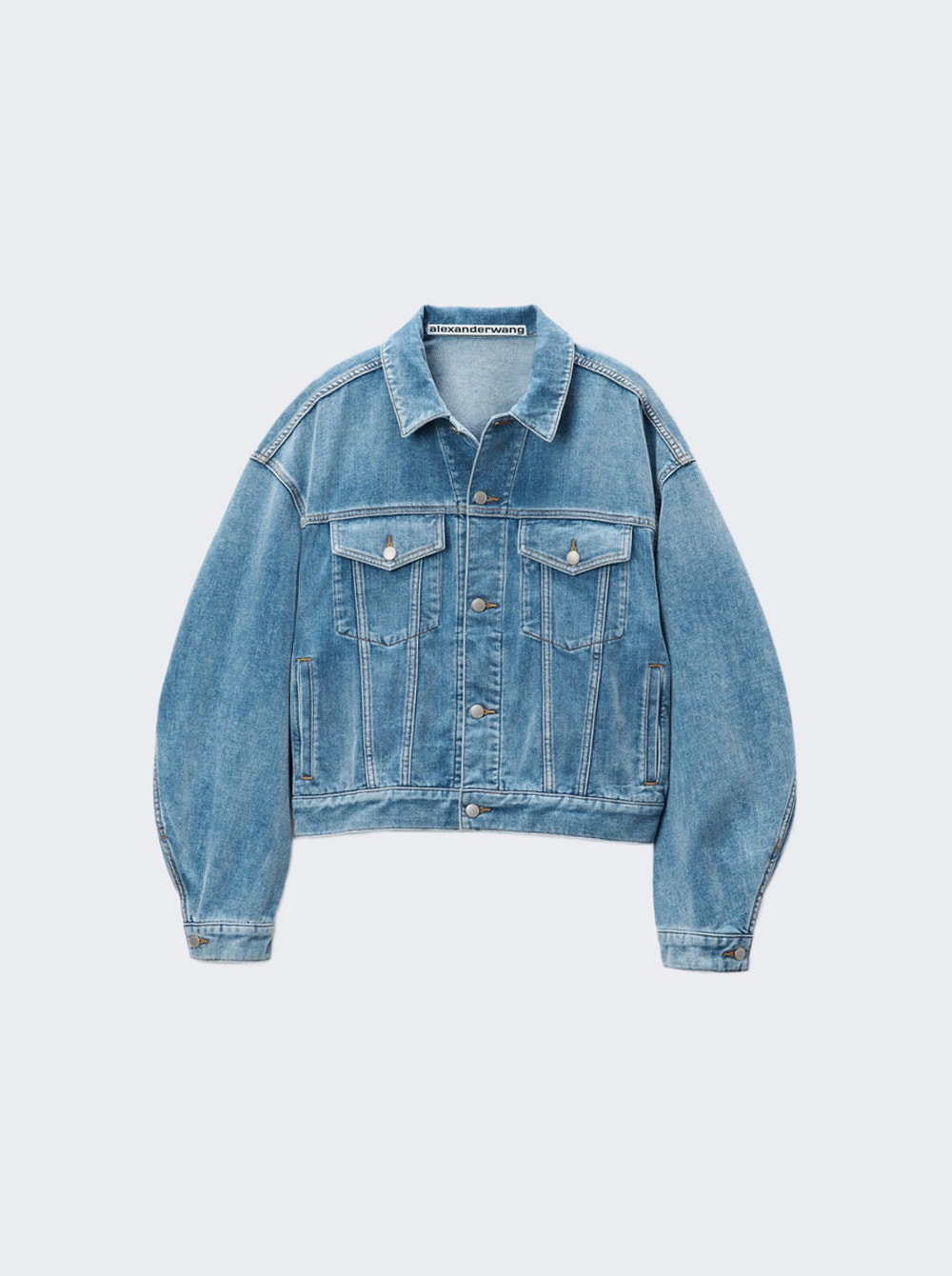Oversize Brushed Denim Jacket Light Blue | The Webster Oversize Brushed Denim Jacket Light Blue | The Webster