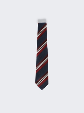 Striped Silk Tie Blue And Red