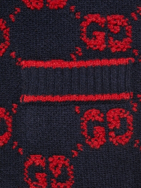 GG Wool Bouclé Jacquard Cardigan Dark Blue secondary image