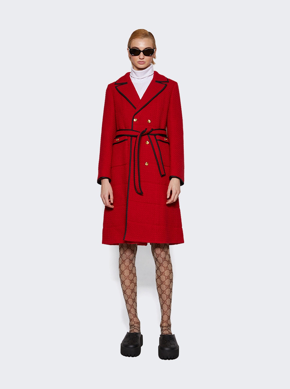 Double Breasted Coat Hibiscus Red | The Webster Double Breasted Coat Hibiscus Red | The Webster