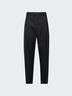 Striped Wool Trousers Black And Dark Blue