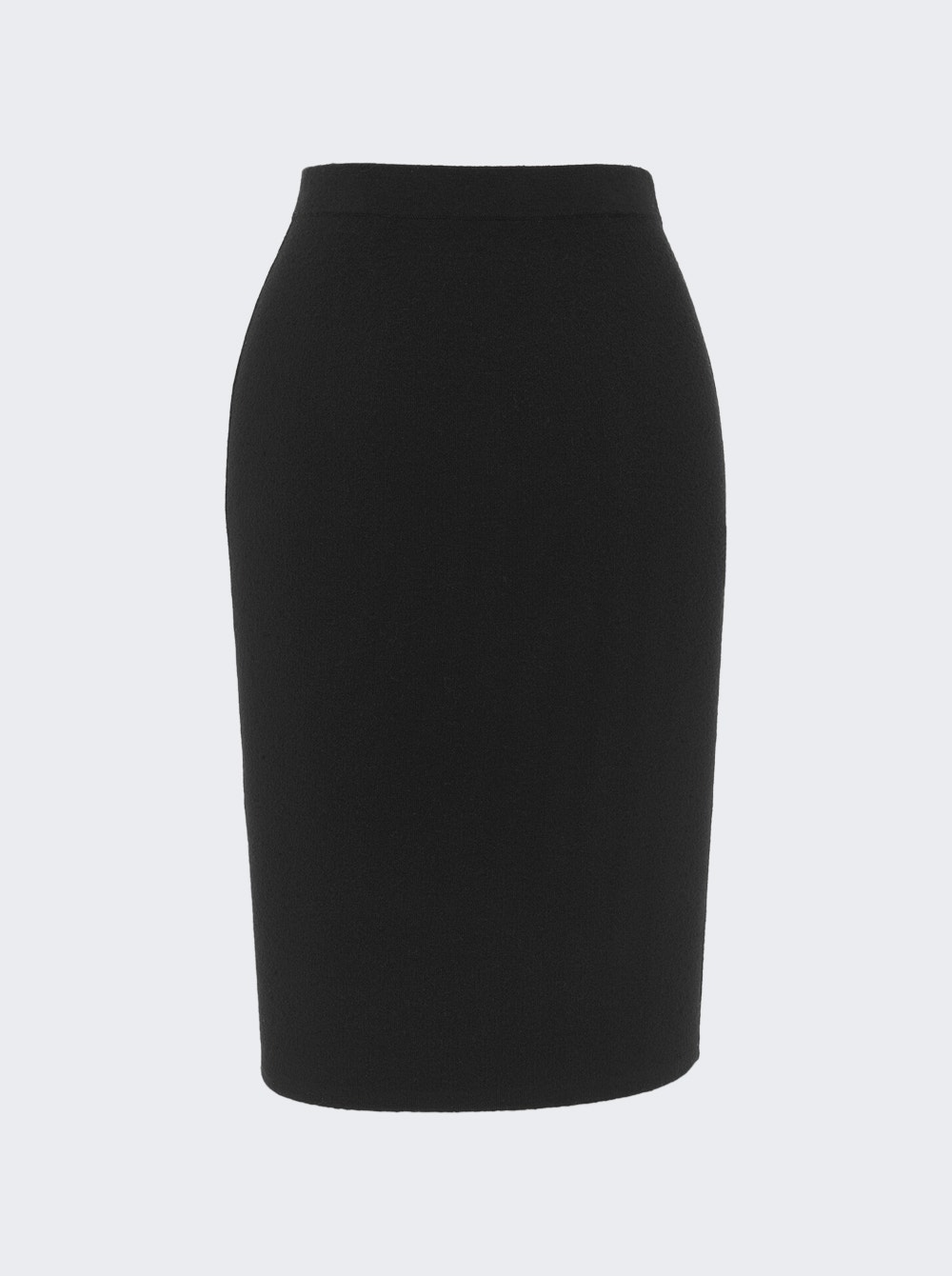 Shop Saint Laurent Wool Pencil Skirt In Black