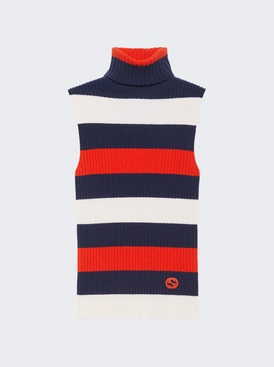 Rib Knit Turtleneck Top Multicolor