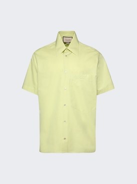 Embroidered Cotton Shirt New Lime Green