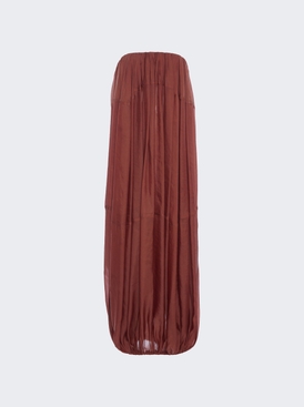 Bubble-hem Dress Brick