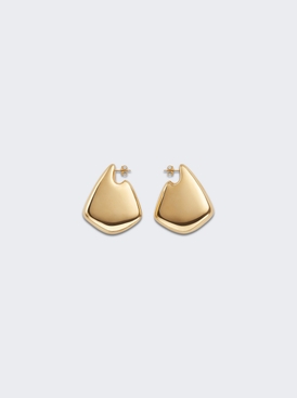 Large Fin Earrings Yellow Gold
