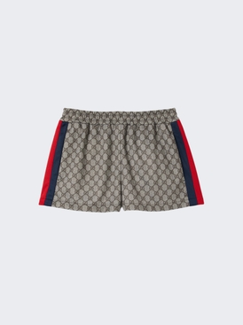 Gg Technical Jersey Shorts Beige