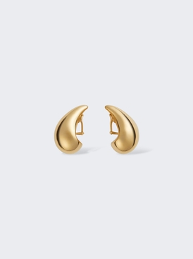 Medium Drop Clip Earrings Yellow Gold