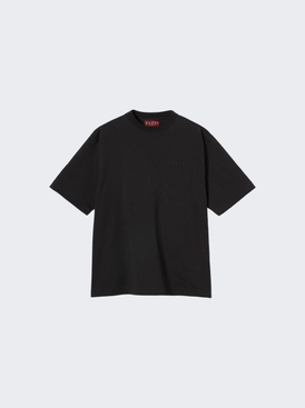 Embroidered Jersey T-shirt Black
