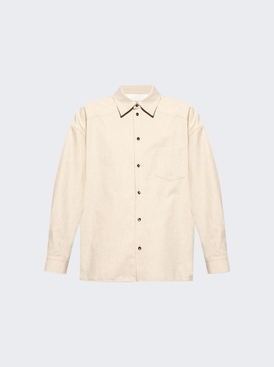 Cotton Poplin Shirt Beige