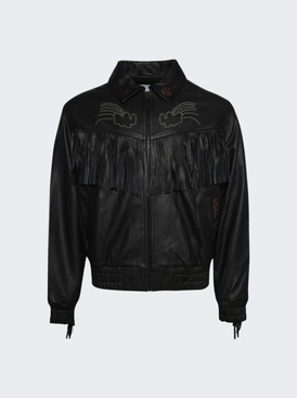 Real Life Fringe Jacket Black