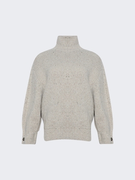 Textured Cocoon Sweater Bone Melange