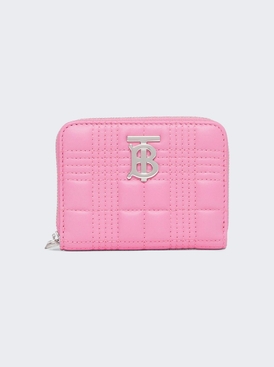 Hannah Calf Leather Crossbody Wallet Green Primrose Pink
