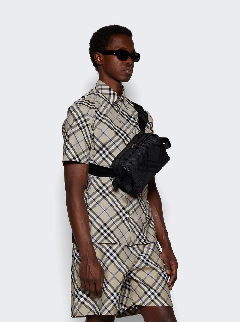 Check Jacquard Belt Bag Black | The Webster Check Jacquard Belt Bag Black | The Webster