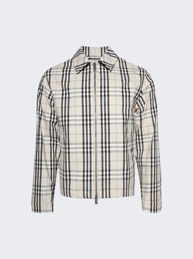 Check Cotton Harrington Jacket Husk
