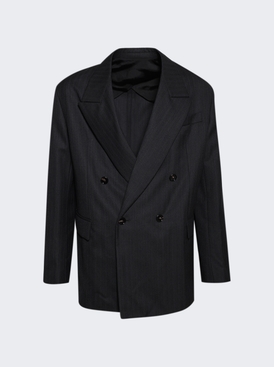 Double Breasted Jacket Black An Dark Blue