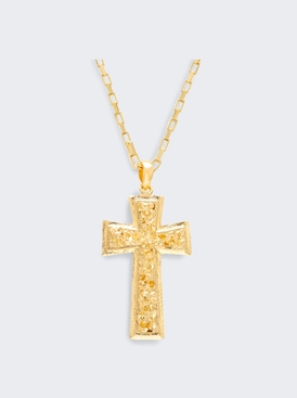 Signature Cross Pendant Necklace Gold