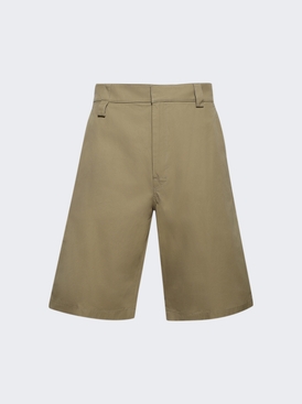 Light Cotton Twill Shorts Flint