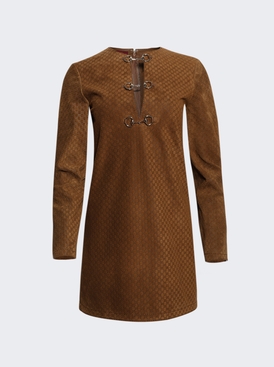 Horsebit Mini Dress Mahogany