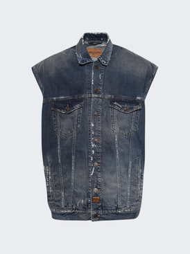Sleeveless Jacket Blue