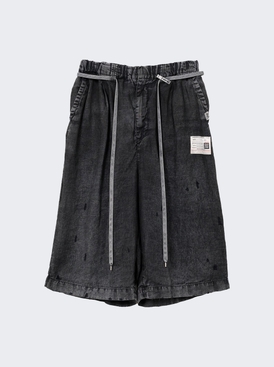 Aged Wide Shorts Black