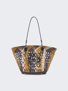 Paula's Ibiza Medium Anagram Basket Bag Chocolate