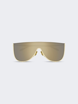 Mask Sunglasses In Metal Gold