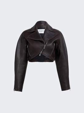 Crop Biker Jacket Ebene