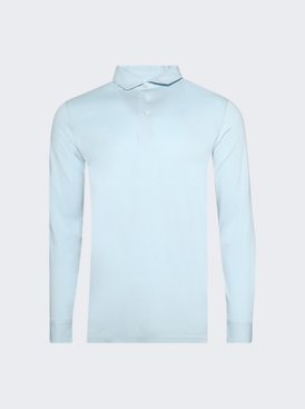 Long Sleeve Polo Shirt Blue