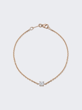 Asscher Cut Diamond Chain Bracelet 18k Rose Gold