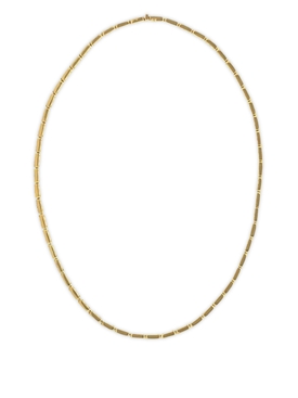 18k Yellow Gold Plain Bunny Link Choker 16" Yellow Gold