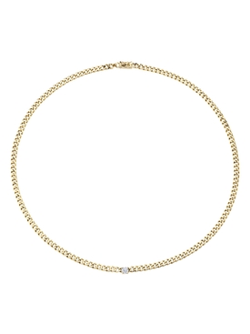 18k Yellow Gold Plain Cuban Link Necklace
