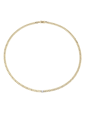 18k Yellow Gold Plain Cuban Link Necklace