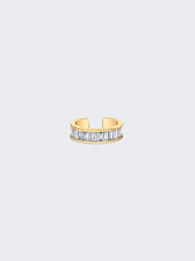 18k Yellow Gold All Baguette Diamond Ear Cuff