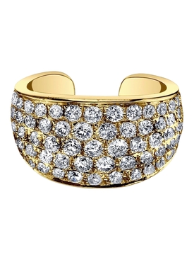 18k Yellow Gold Diamond Galaxy Ear Cuff