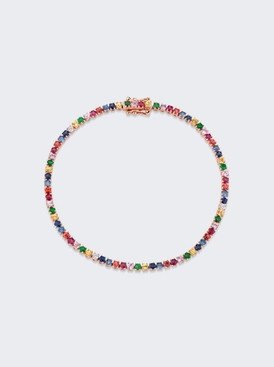 Small Multi-sapphire And Diamond Hepburn Bracelet
