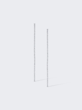 Hepburn Diamond Drop Earrings 18k White Gold