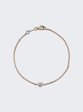 Heart Shaped Diamond Chain Bracelet 18k Rose Gold