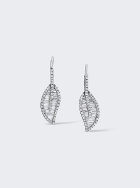 Leaf Earring 18k White Gold