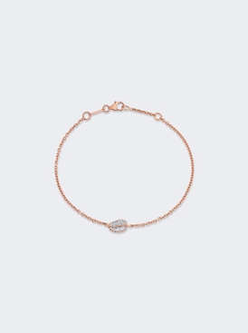18k Rose Gold Small Palm Leaf Chain Bracelet