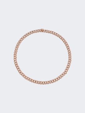 18K Rose Gold Plain Small Chain Link Necklace