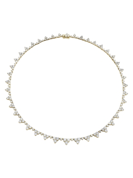 18k Yellow Gold Pave Triangle Eternity Choker