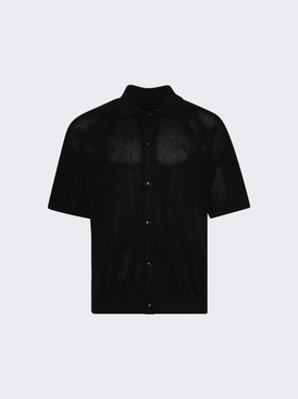 Crochet Mesh Shirt Black