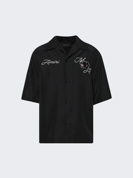 Panther Bowling Shirt Black
