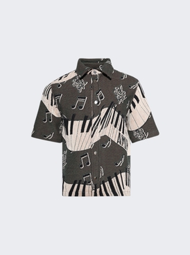 Piano Keys Tapestry Shirt Black