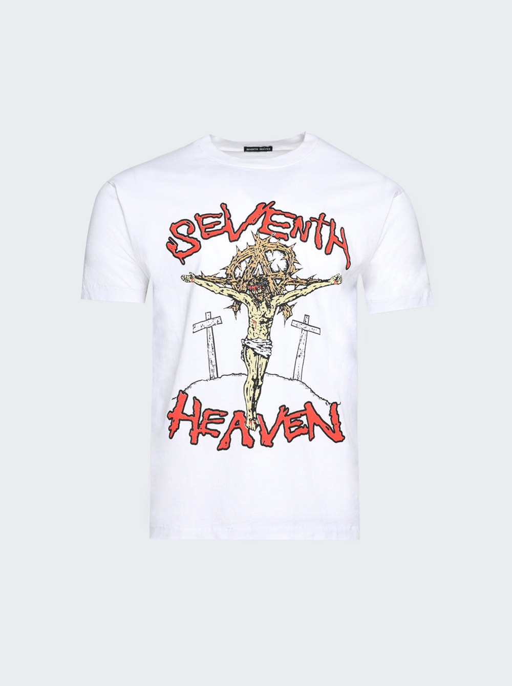 Seventh Heaven Anarchy Jesus Sketch T-shirt In White