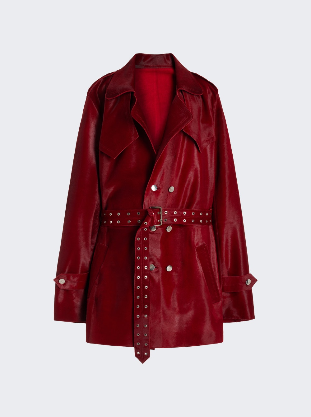 Honey Leather Trench Coat Red | The Webster Honey Leather Trench Coat Red | The Webster